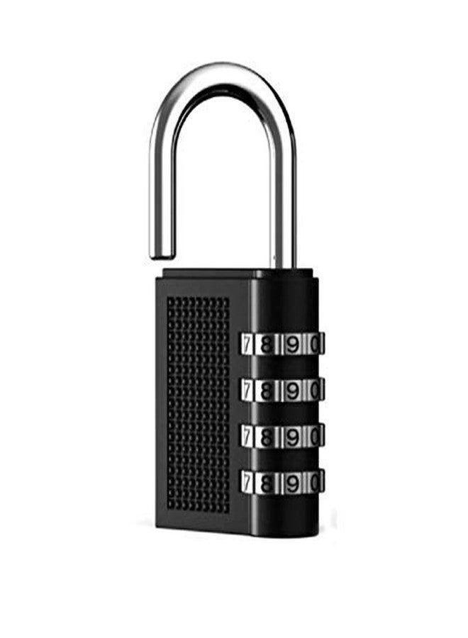 Hetkrishi Combination Lock 4 Digit Bag Lock Number Lock for Bag Luggage Door Gate Tool Box Padlock 4-Digit Safe Pin Password Zinc Alloy Hand Bag Shape Number Combination Lock, 1 - Piece | Silver - Image 2